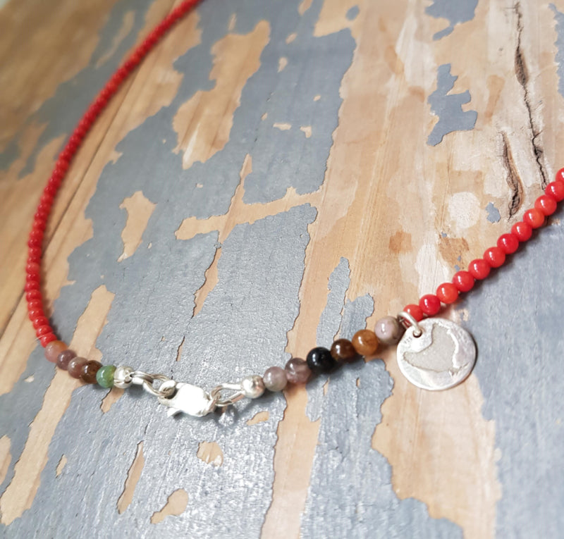 Ketting Grace, parel en koraal