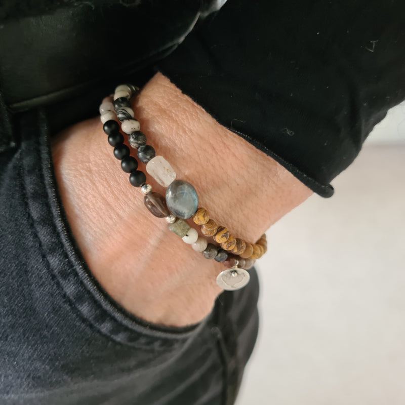 Armband Believe, zebra jaspis, picture jaspis