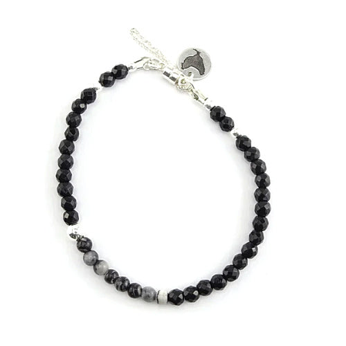 Armband Dark, onyx en zebra jaspis