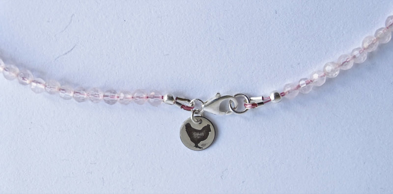 Ketting Blossom, rozekwarts en rhodoniet