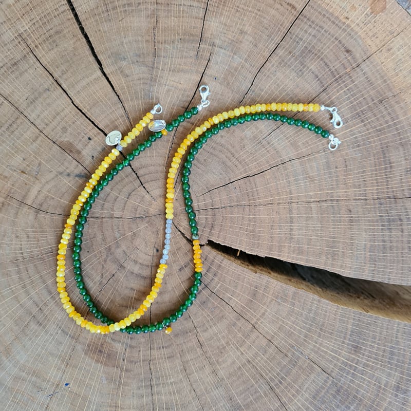 Ketting Sunny Dreams, jade en agaat