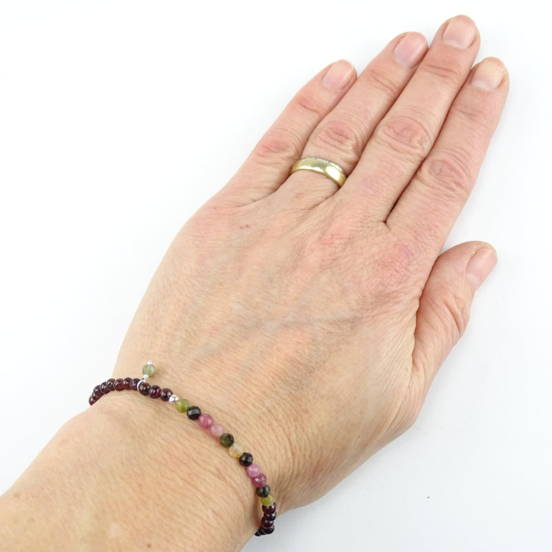 Armband Hannah, granaat en toermalijn