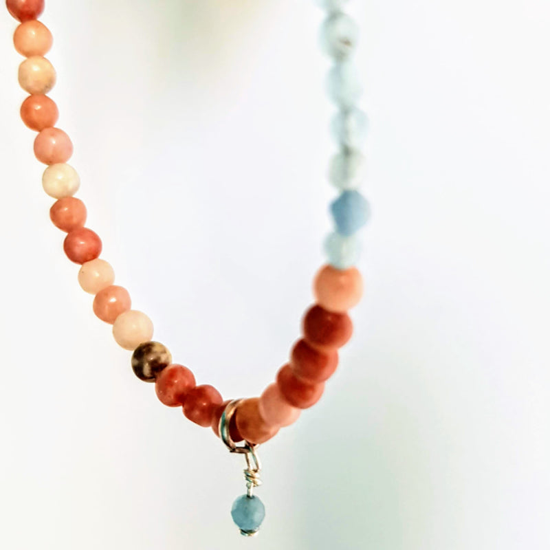 Set Kettingen Bliss, aventurijn en aquamarijn