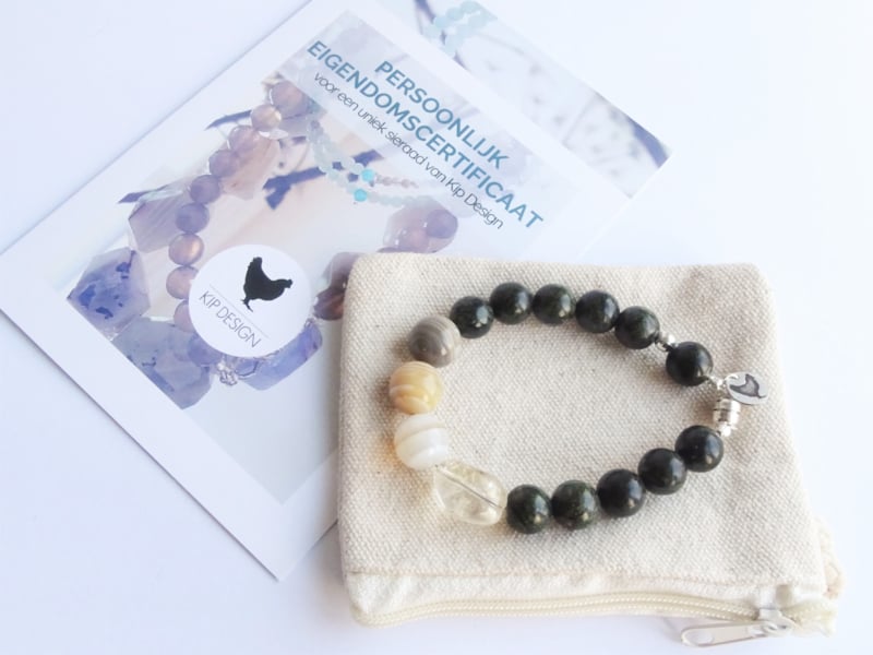 Armband Forest, zoisiet en agaat