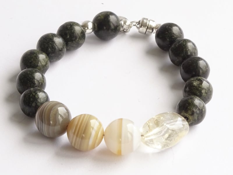 Armband Forest, zoisiet en agaat