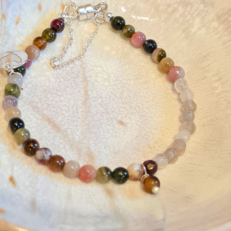 Armband Confidence, toermalijn, labradoriet