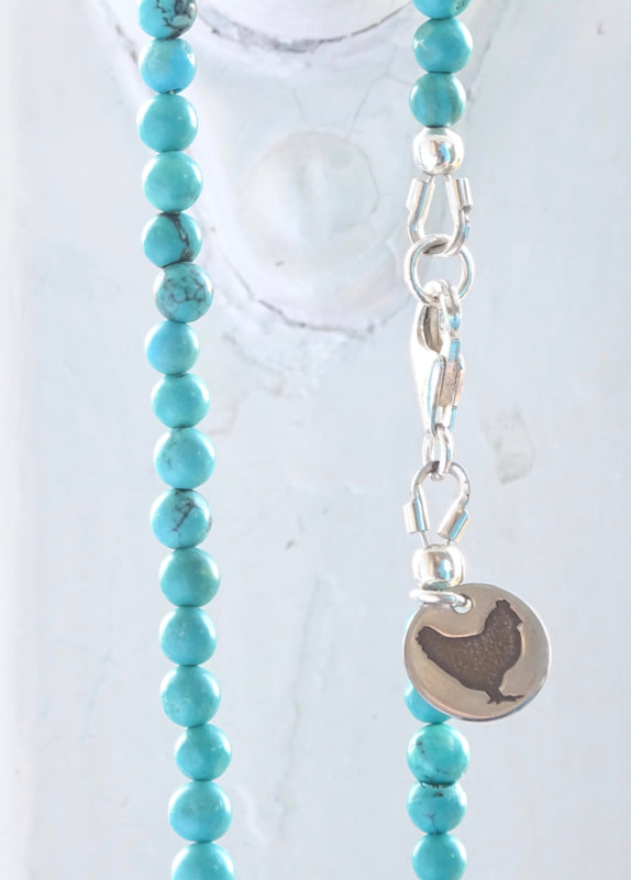 Ketting Wide Awake no.1, turquoise magnesiet en koraal