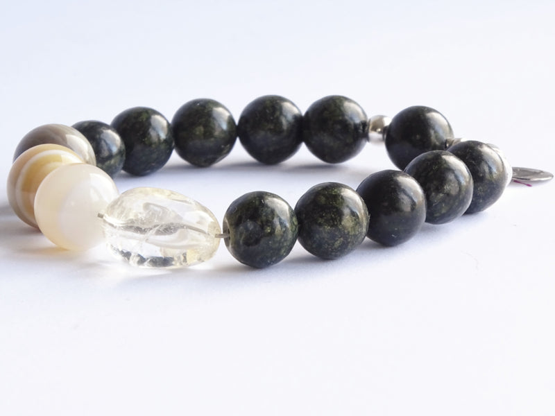 Armband Forest, zoisiet en agaat