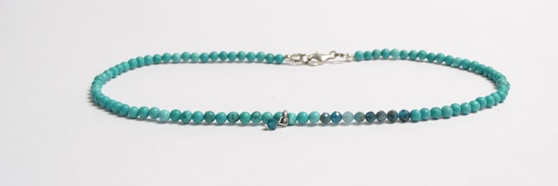 Ketting Blue Ocean, turquoise en apatiet