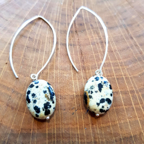 Oorbellen Jennifer, dalmatiër jaspis