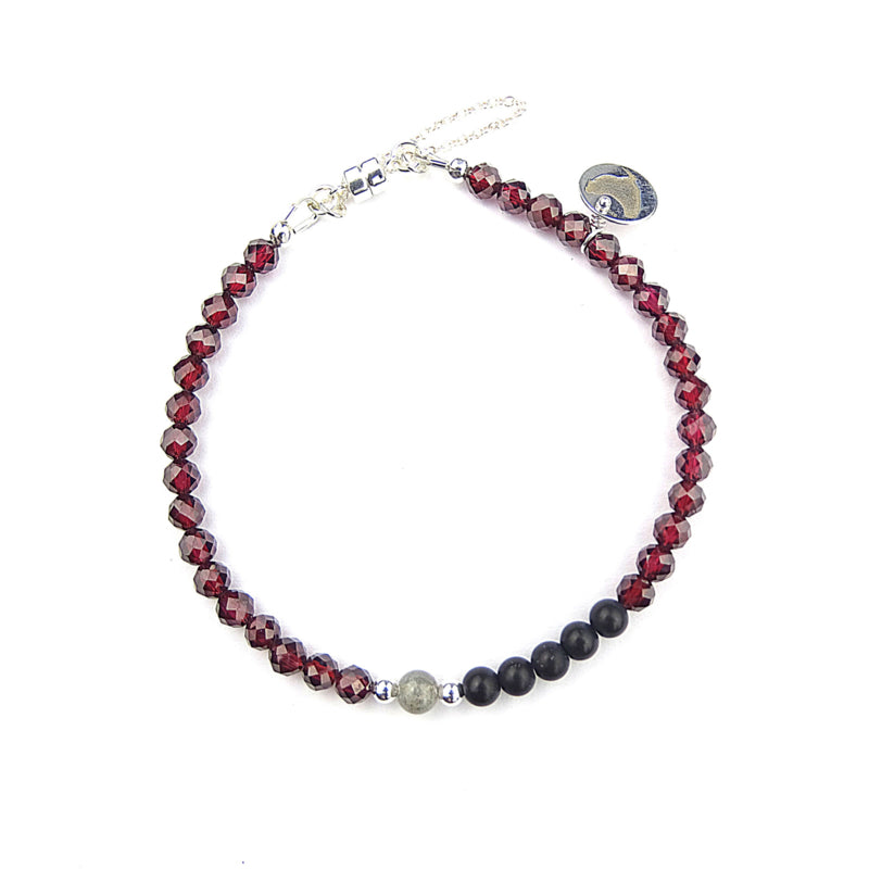 Armband  Lift Me Up, granaat, onyx