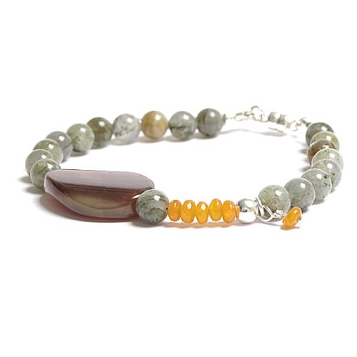 Armband Starry Night, labradoriet en agaat