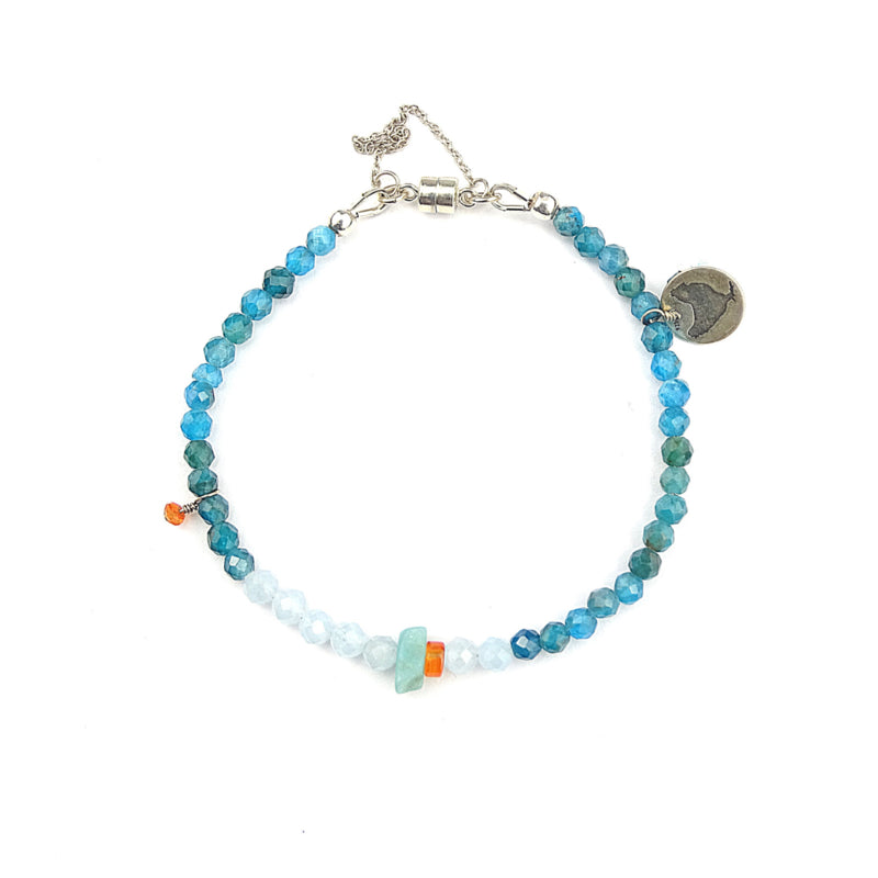 Armband Blue River, aquamarijn, agaat en apatiet