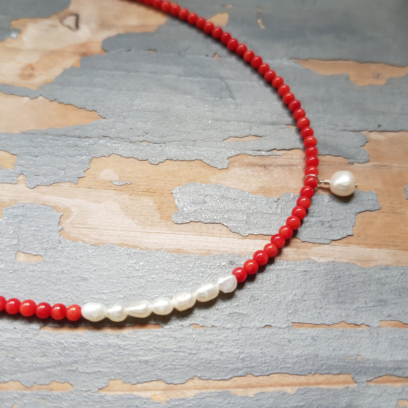 Ketting Grace, parel en koraal