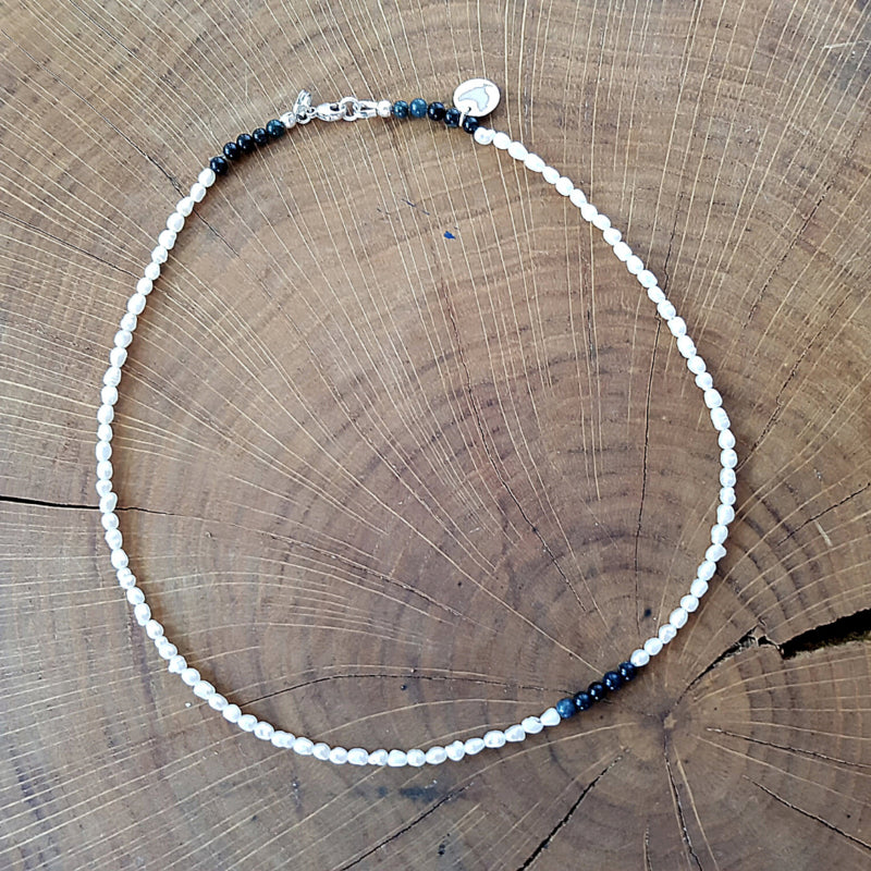 Ketting Lucky Pearl, parel, toermalijn