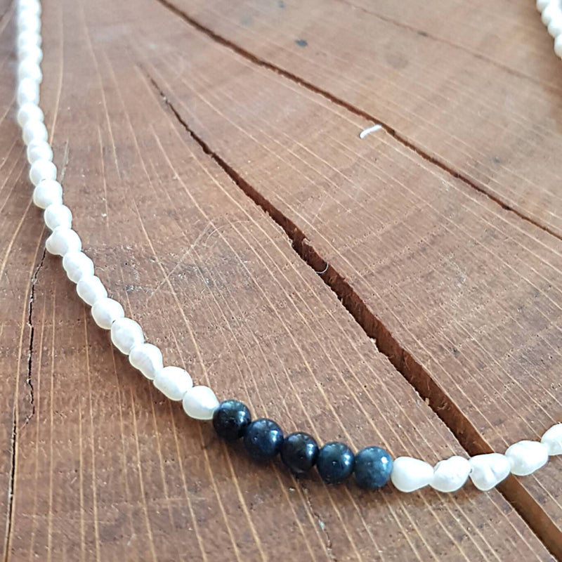 Ketting Lucky Pearl, parel, toermalijn