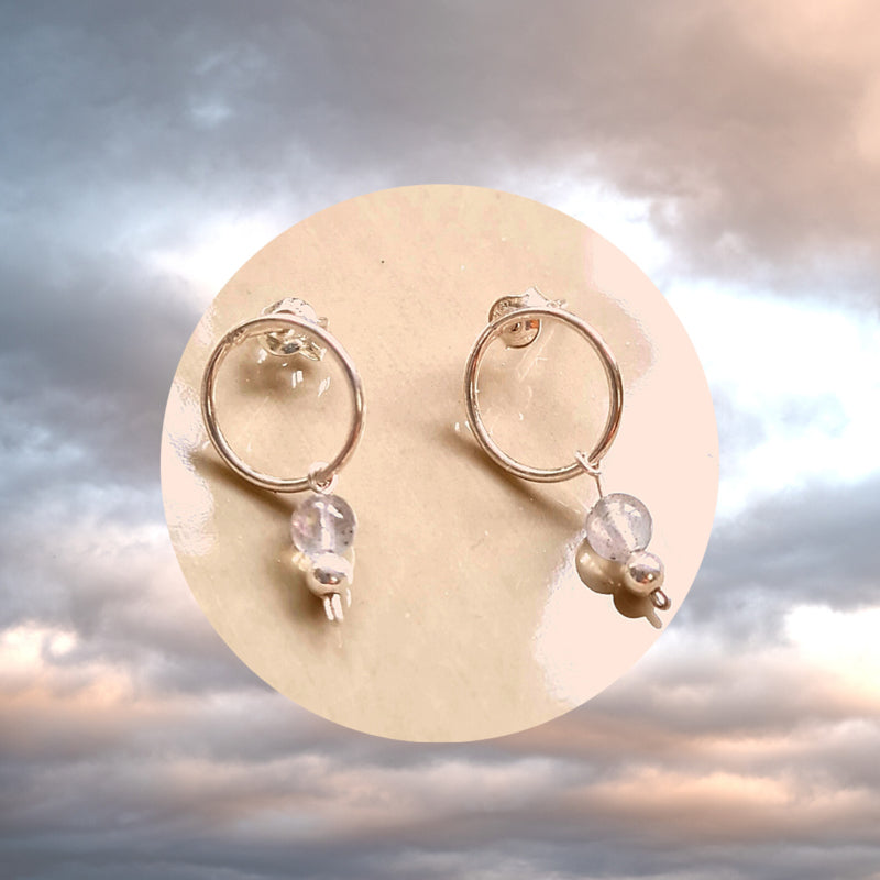Oorbellen Silver Linings, labradoriet