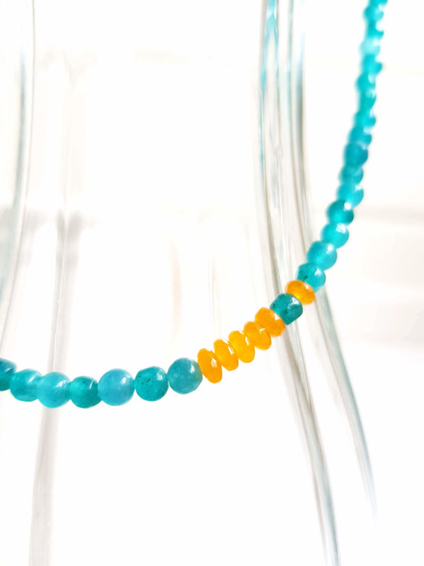 Ketting Ocean, jade en agaat