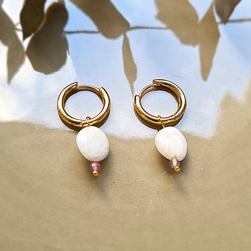 Oorbellen Sense, maansteen