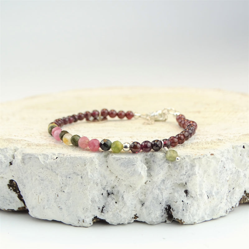 Armband Hannah, granaat en toermalijn