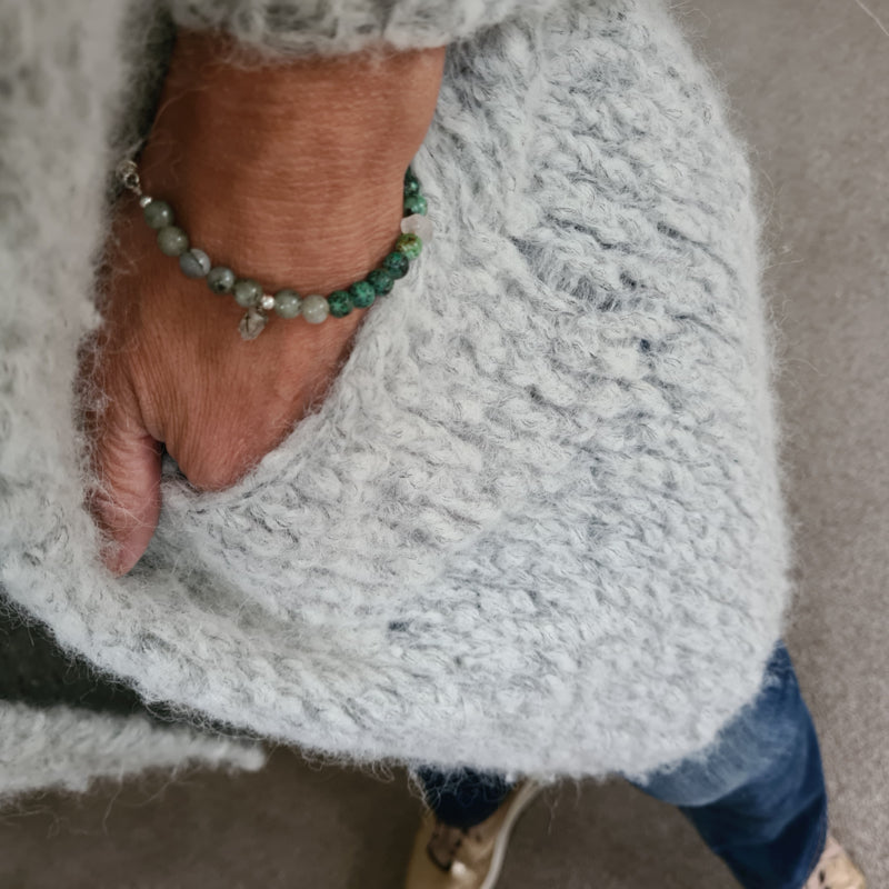 Armband Forbidden grass, afrikaans turquoise en labradoriet