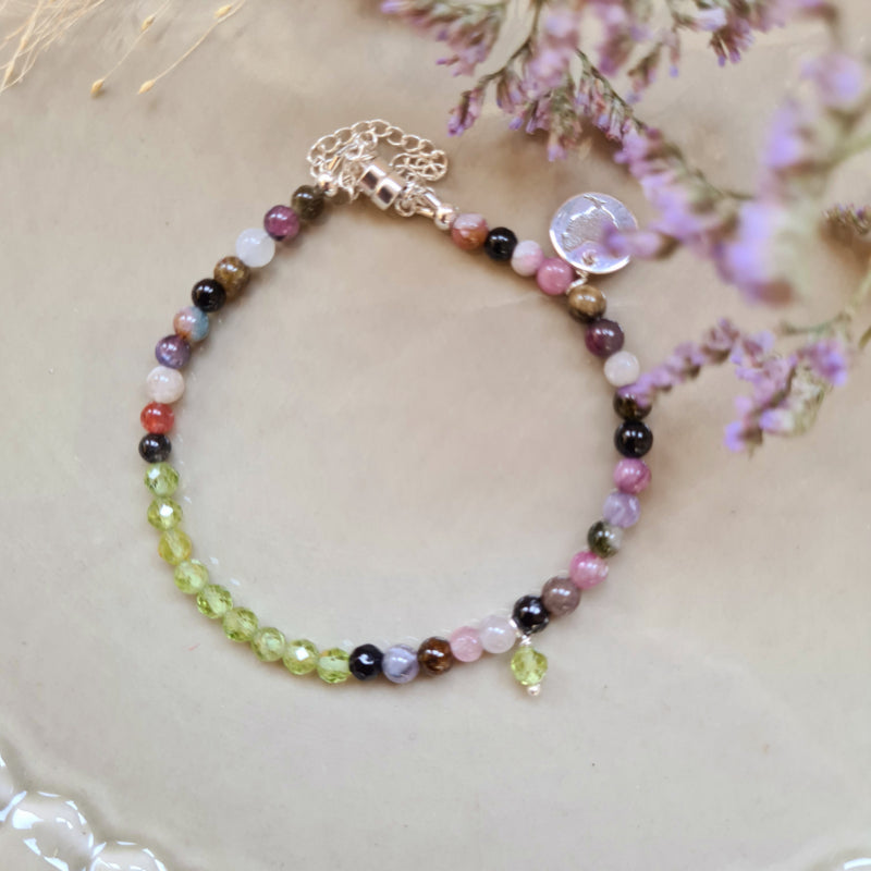 Armband Green Confidence, toermalijn, peridoot
