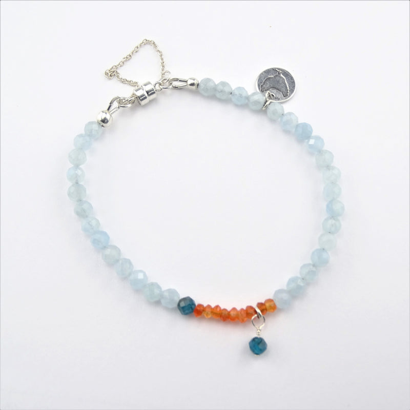 Armband River, aquamarijn en apatiet