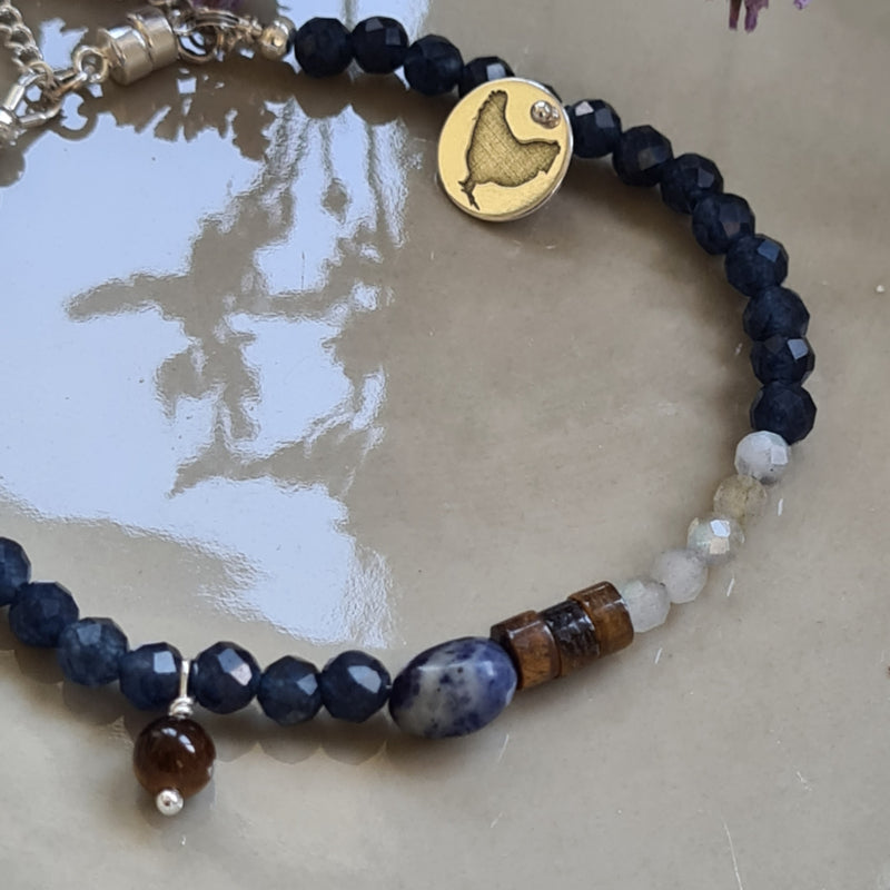 Armband City Blues, saffier, lapis lazuli