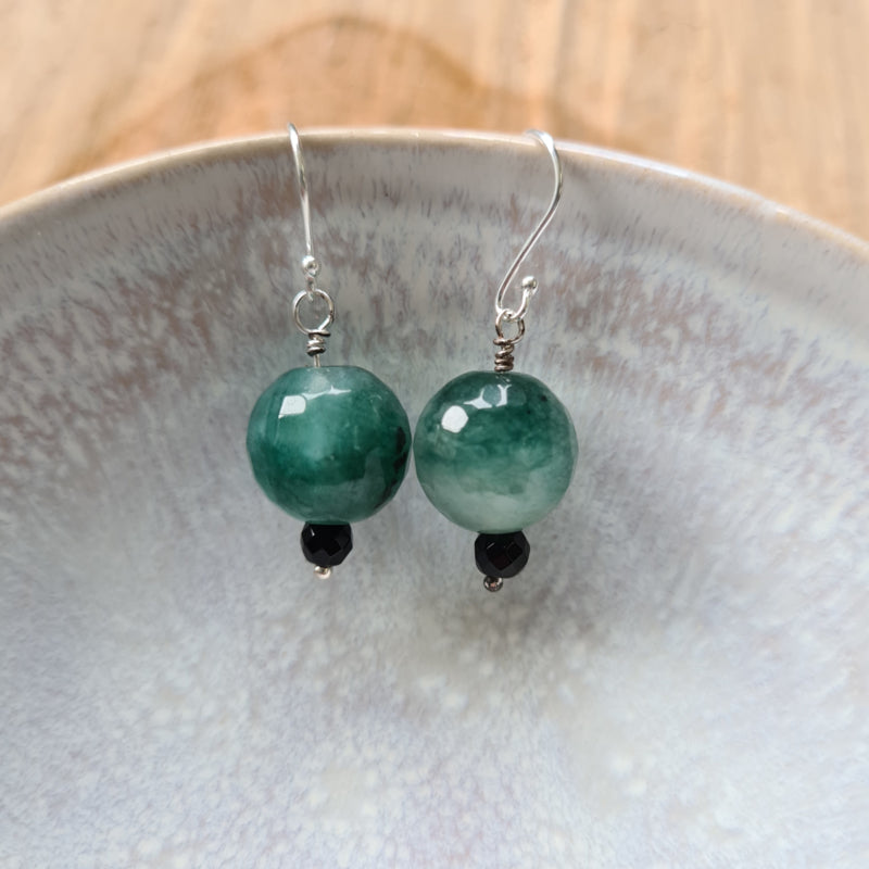 Oorbellen Sweden, agaat, onyx