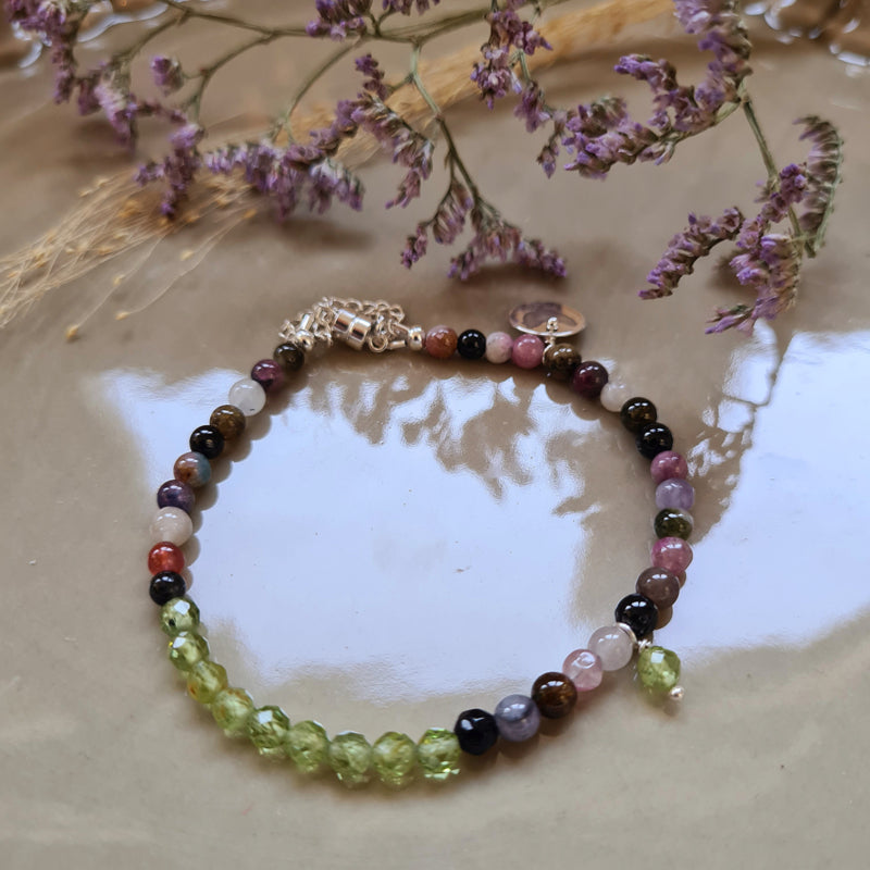 Armband Green Confidence, toermalijn, peridoot