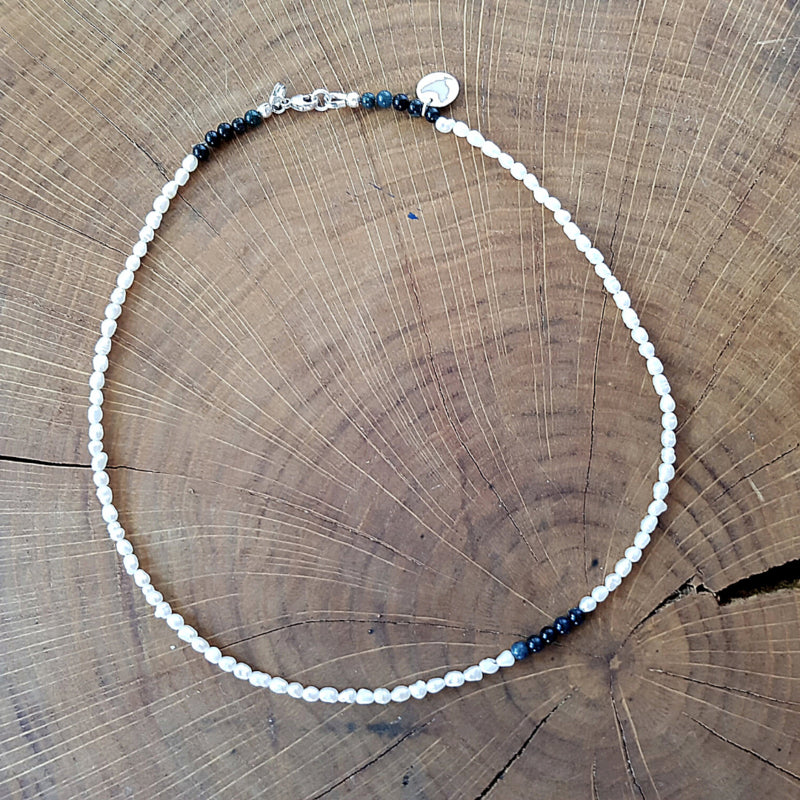Set: Armband & Ketting Lucky Pearl, parel en toermalijn
