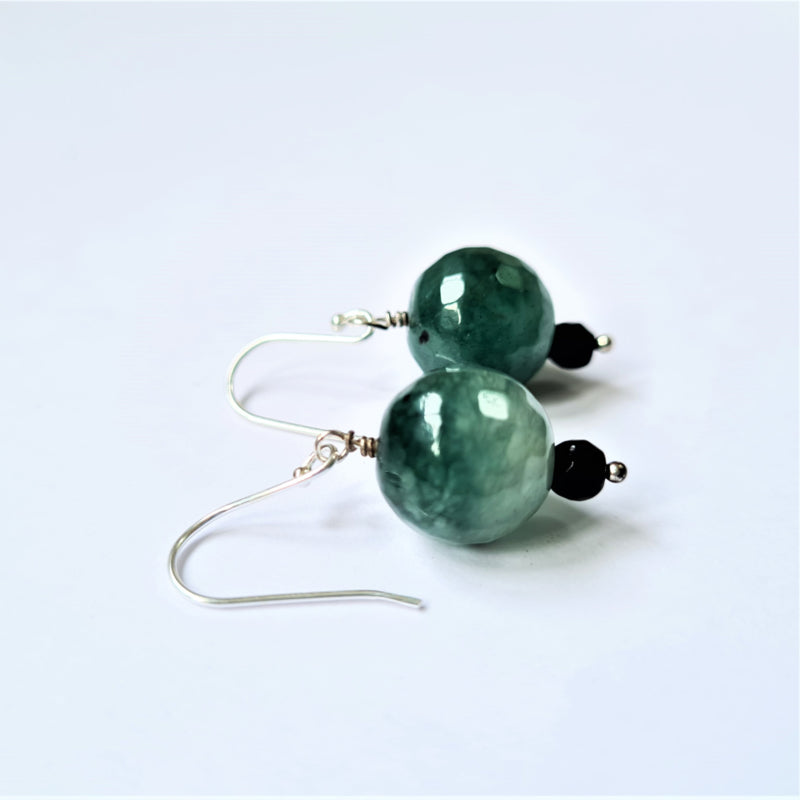Oorbellen Sweden, agaat, onyx
