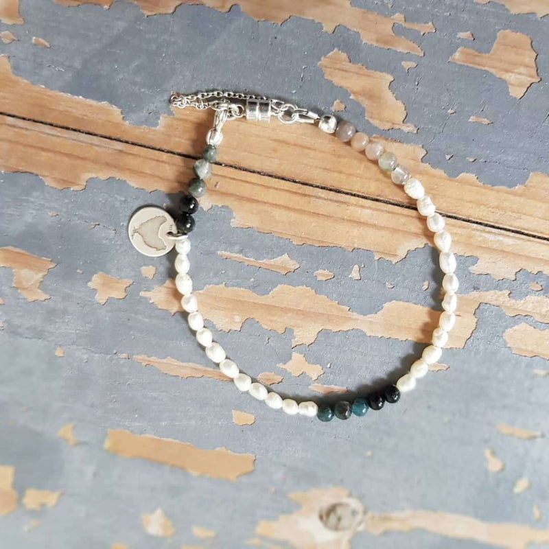 Set: Armband & Ketting Lucky Pearl, parel en toermalijn
