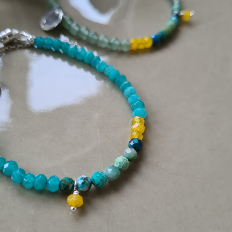 Armband Ocean View, agaat en chrysocolla