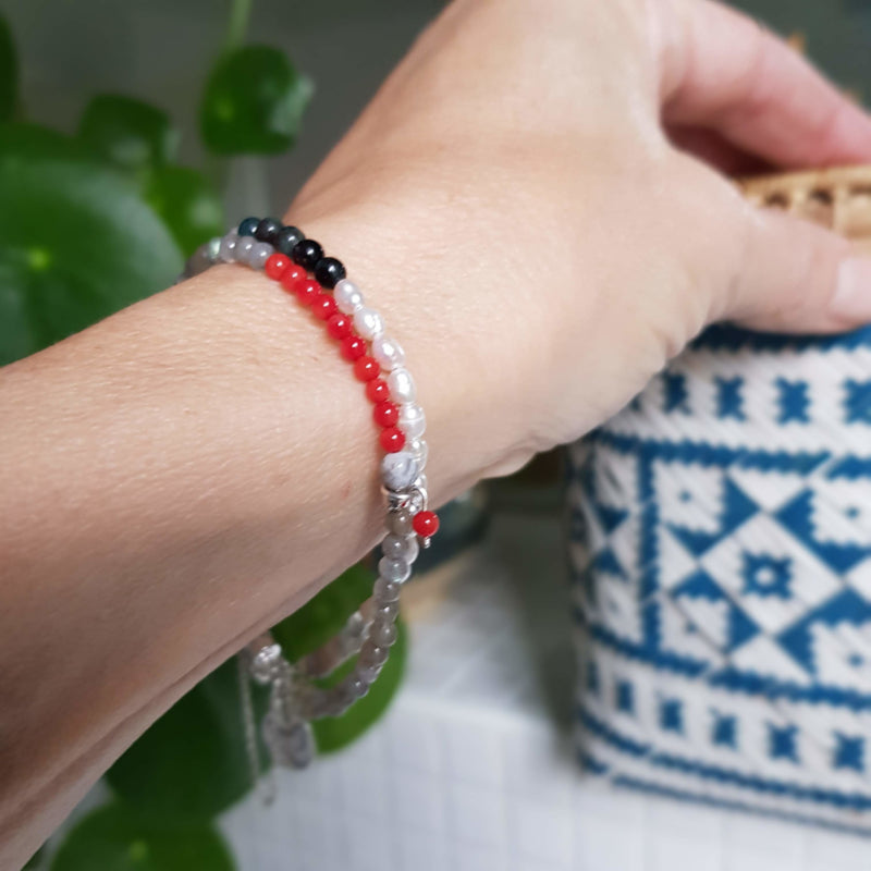 Armband Lucky Pearl, parel, toermalijn