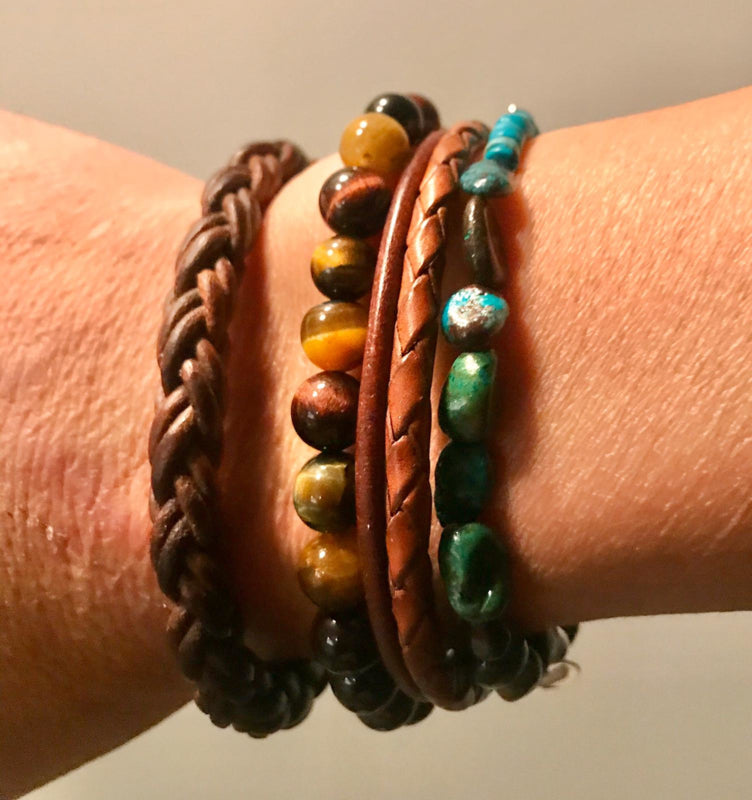 Unisex armband Clear Ocean, apatiet en turquoise magnesiet
