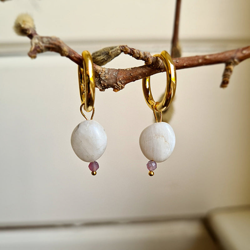 Oorbellen Sense, maansteen