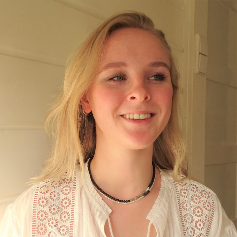 Ketting Lucky Pearl, parel, toermalijn