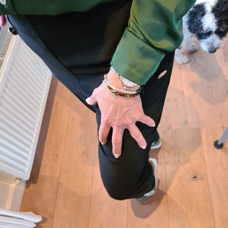 Armband Wishful, amazoniet en granaat