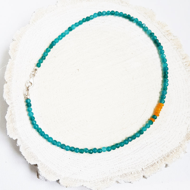 Ketting Ocean, jade en agaat