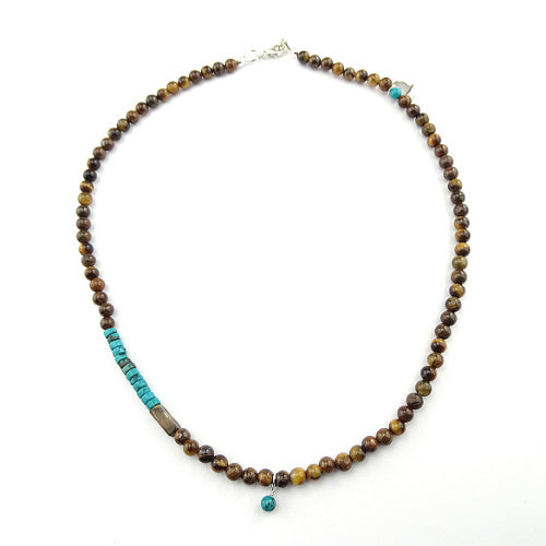 Ketting Blue Tiger, magnesiet en tijgeroog