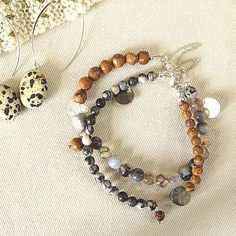 Armband Believe, zebra jaspis, picture jaspis
