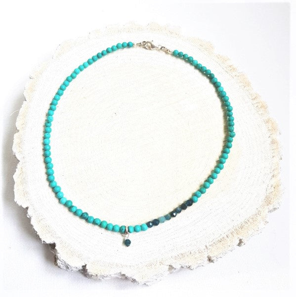 Ketting Blue Ocean, turquoise en apatiet