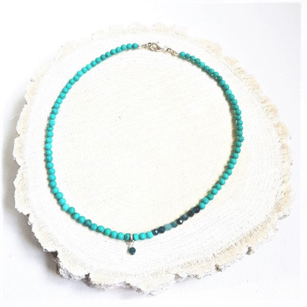 Ketting Blue Ocean, turquoise magnesiet en apatiet