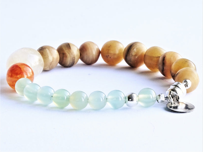 Armband Happy Earth, serpentijn en aventurijn