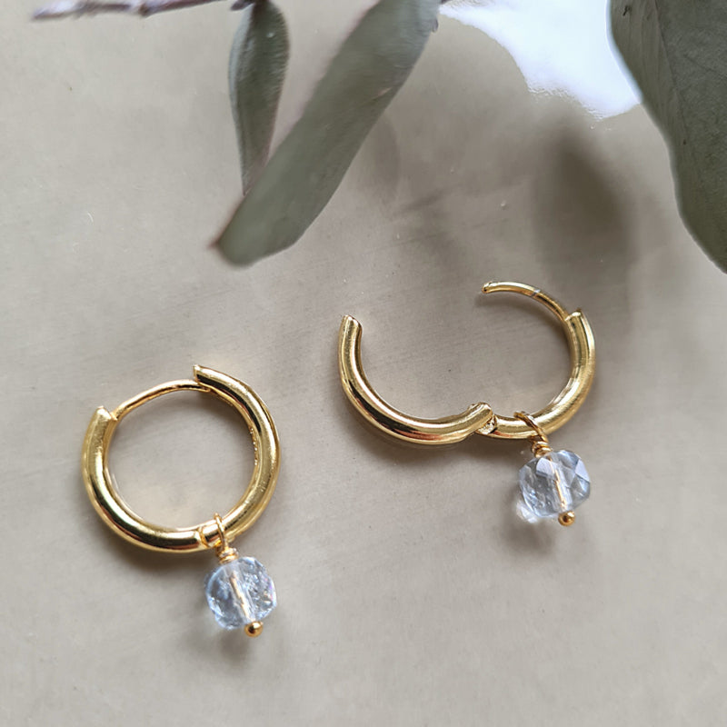 Oorbellen Fresh Blue, topaas