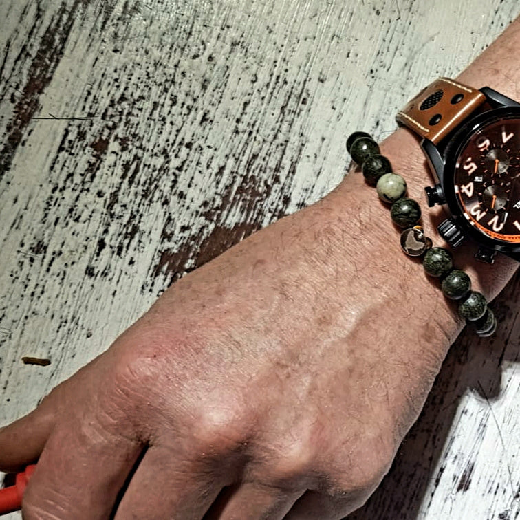 Armband Hidden Forest, zoisiet, afrikaans turquoise