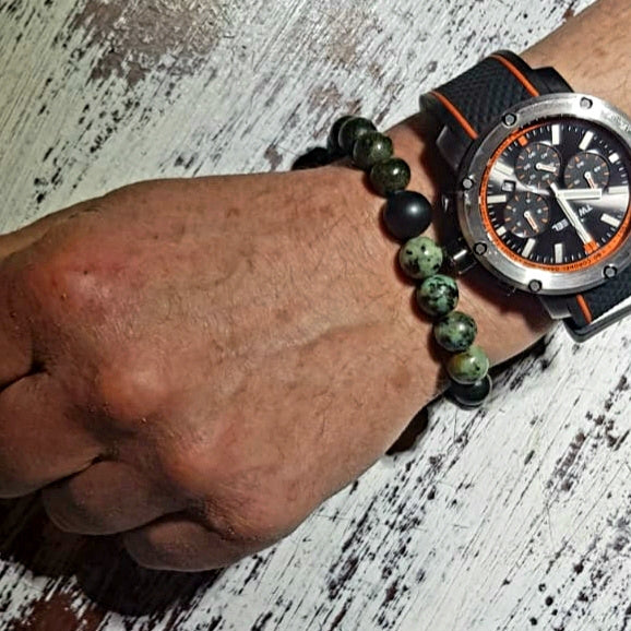 Armband Hidden Forest, zoisiet, afrikaans turquoise