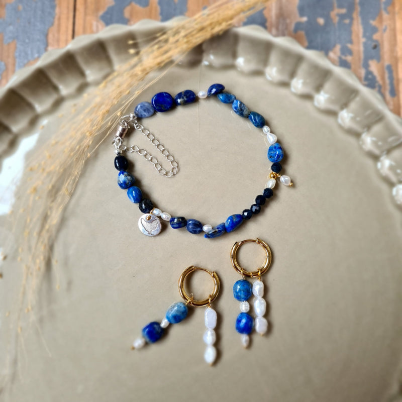 Armband Blue Paradise, saffier, lapis lazuli