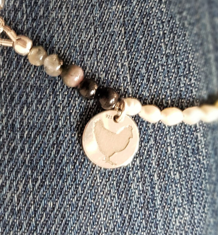 Armband Lucky Pearl, parel, toermalijn